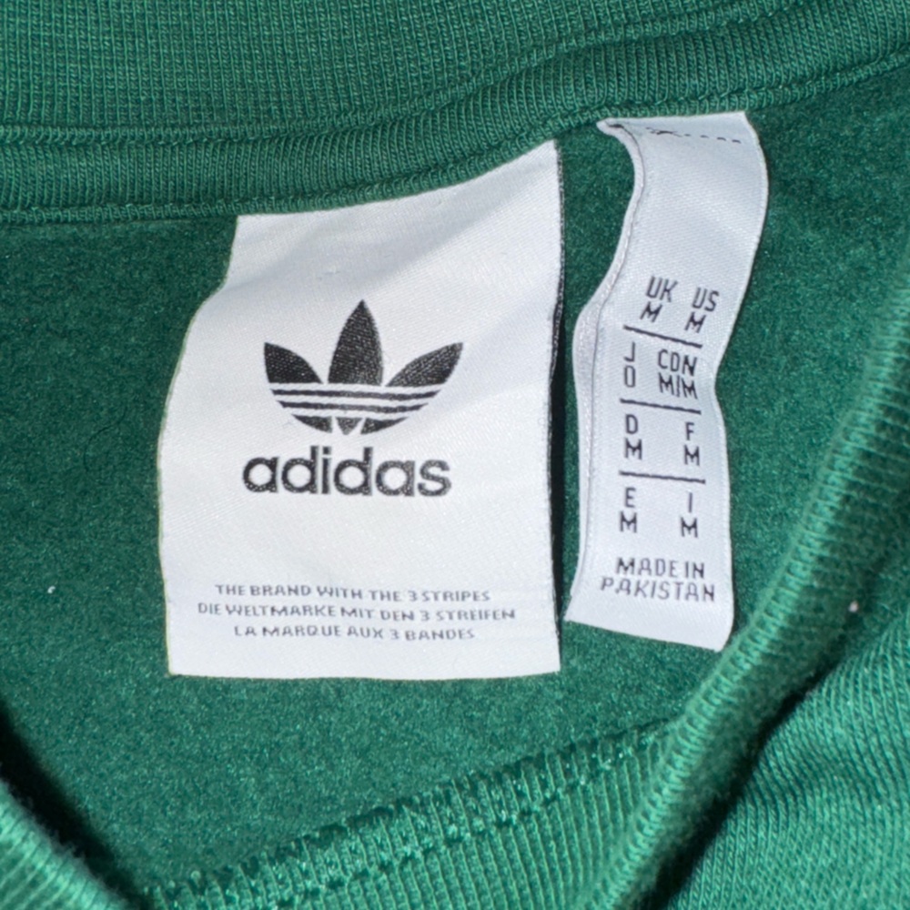 Adidas Men's  Adicolor 3D Trefoil Crewneck 3 Stripes  Sweatshirt - Picture 4 of 5